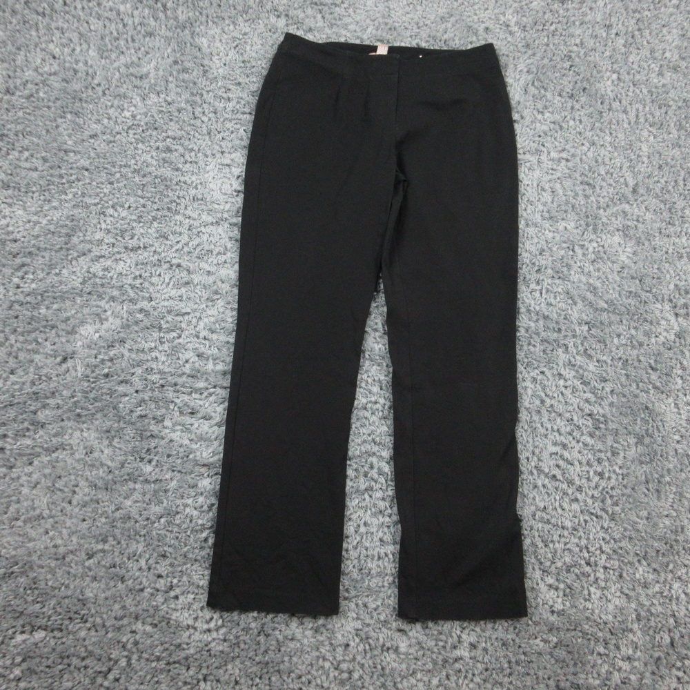 Chicos Pants Womens 0 Short Black Stretch Straight Leg Dress Career Work 30x28*